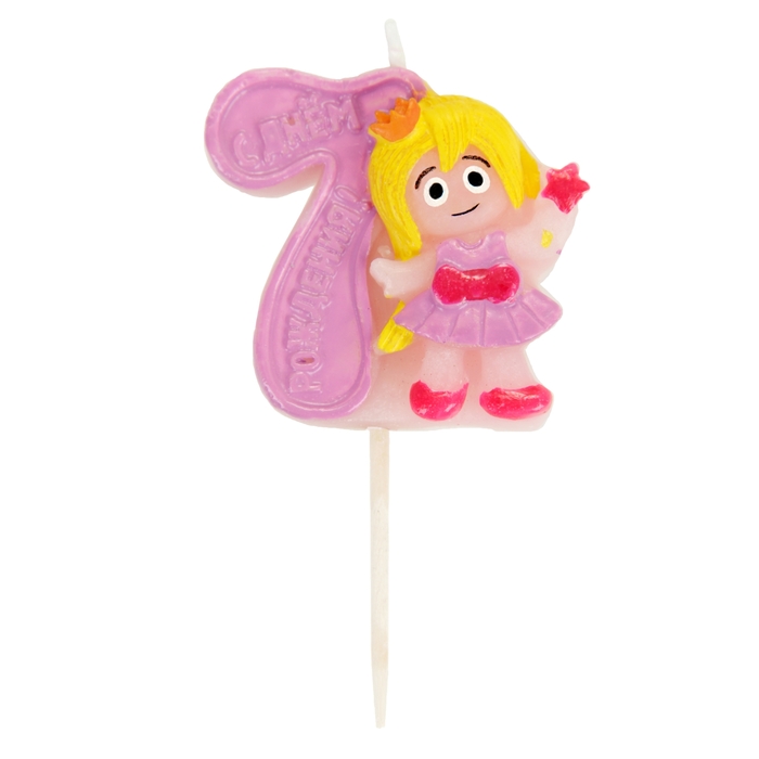 Свеча в торт "Фея" цифра 7