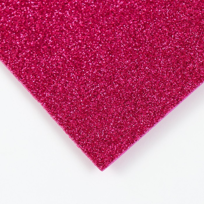 

Фоамиран глиттерный 2 мм, 50х50 см, малиновый