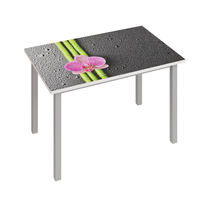 фото Раздвижной стол «фристайл 3», 1000/1420×632×745 мм, лдсп / стекло / металл, цвет орхидея омскмебель