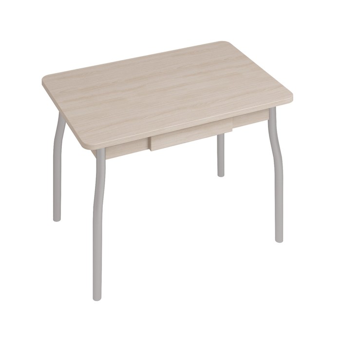 Обеденный стол «Орфей 7», 902×602×751 мм, c ящиком, ЛДСП / металл, цвет ясень шимо светлый обеденный стол орфей 7 902×602×751 мм c ящиком лдсп металл цвет ясень шимо светлый