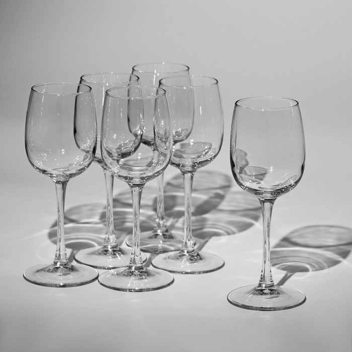 Набор стеклянных бокалов для вина «Аллегресс», 300 мл, 6 шт набор бокалов аллегресс лилак 175 мл 4 шт