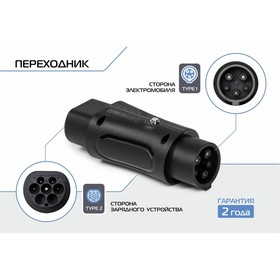 

Адаптер переходник для зарядного устройства электромобиля FULLTONE, беспроводной, Type 2 (IEC 62196 / SAE J3068) и Type 1 (IEC 62196 / SAE J1772), 16А