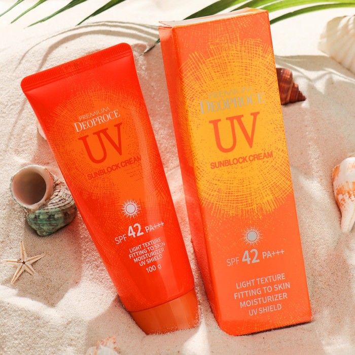 Солнцезащитный крем,Deoproce Premium UV Sun Block Cream SPF42 PA, 100 гр