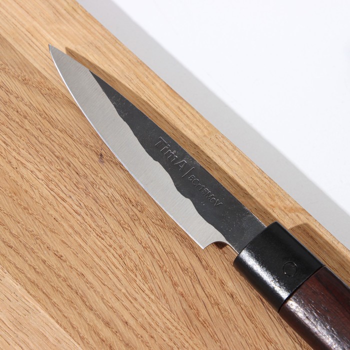 Нож овощной с деревянной ручкой, лезвие 9 см