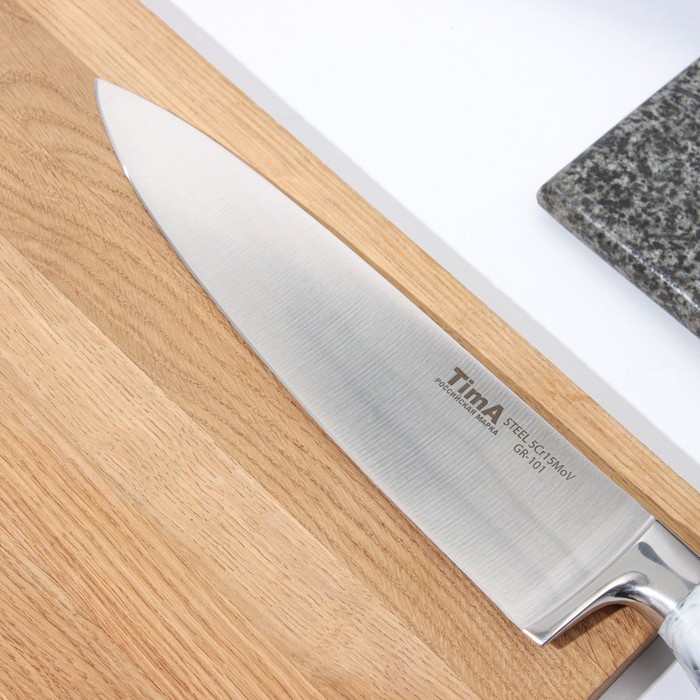 фото Нож кухонный granit, шеф, лезвие 12 см tima