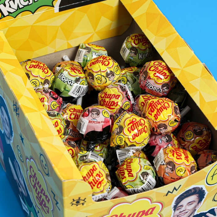 Карамель Chupa Chups "Кислорот". ассорти, 12 г,