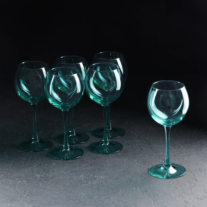 Набор бокалов для вина «Волна», стеклянный, 350 мл, 6 шт набор бокалов для вина роза стеклянный 350 мл 6 шт
