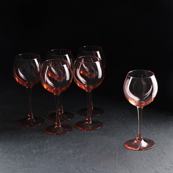 Набор бокалов для вина «Роза», стеклянный, 350 мл, 6 шт набор бокалов для вина роза стеклянный 350 мл 6 шт