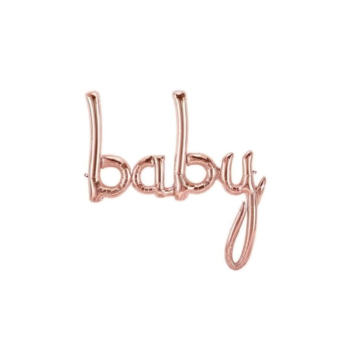 

Шар фольгированный 16'' мини-надпись ""Baby", розовое золото
