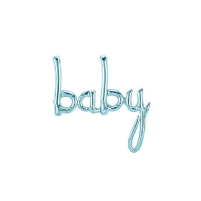 

Шар фольгированный 16'' мини-надпись «Baby», голубой