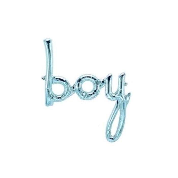 

Шар фольгированный 16'' мини-надпись «Boy», голубой