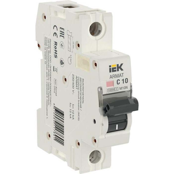 

Выключатель автоматический IEK AR-M10N-1-C010 1п, 10А,
