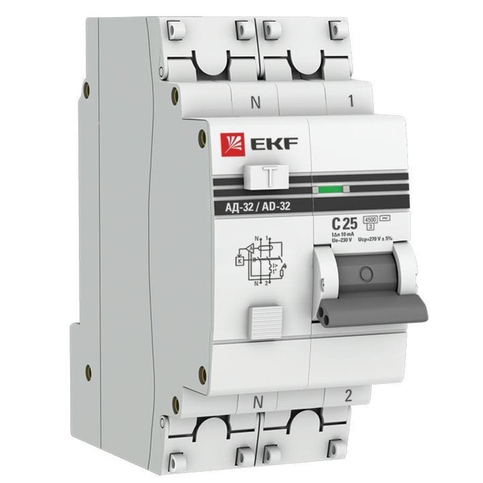 Выключатель автоматический EKF DA32-25-10-pro 2п, 25А, 4.5кА фотографии