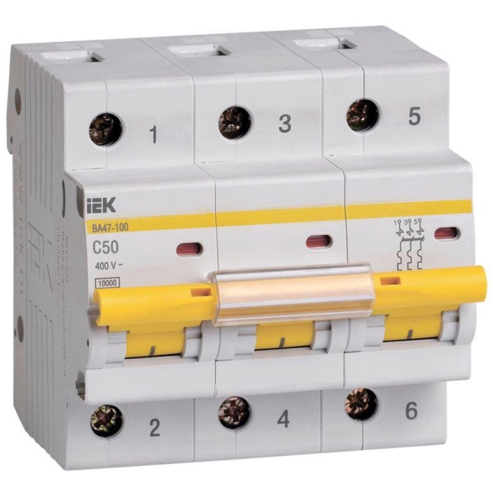 

Выключатель автоматический IEK MVA40-3-050-C 3п, 50А, 10кА