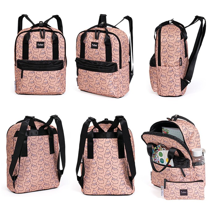 

Рюкзак молодежный 34.5 х 25 х 12,5 см, отделение для планшета, Pusheen, розовый/чёрный PUJB-UT6-820