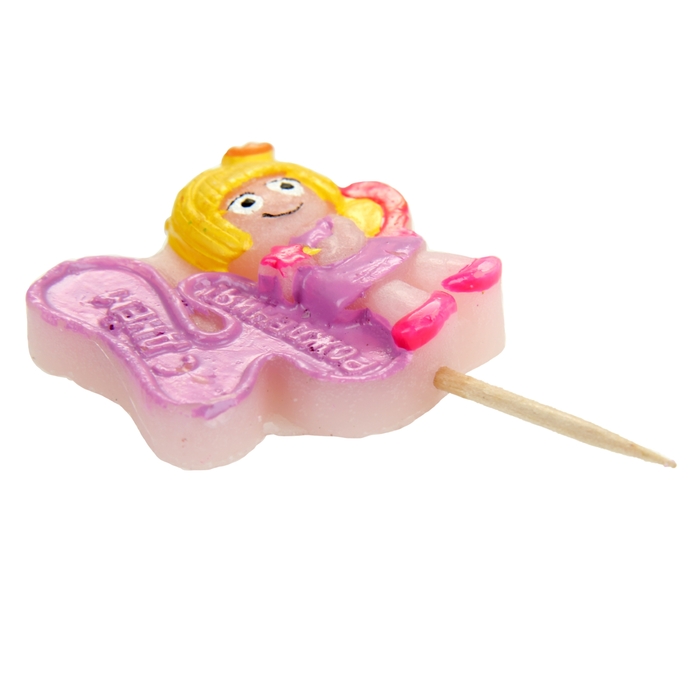 Свеча в торт "Фея" цифра 4