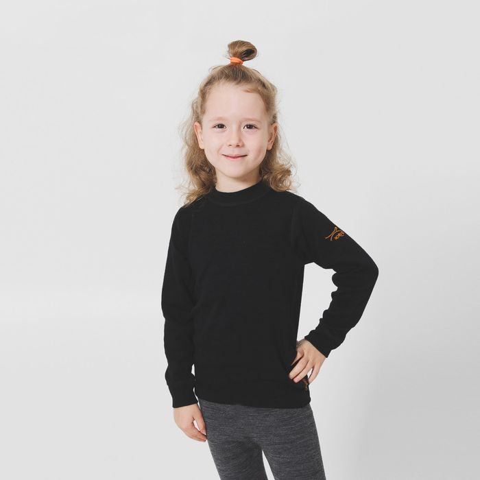 Термофутболка детская "ACTIVE KIDS", рост 134, цвет чёрный