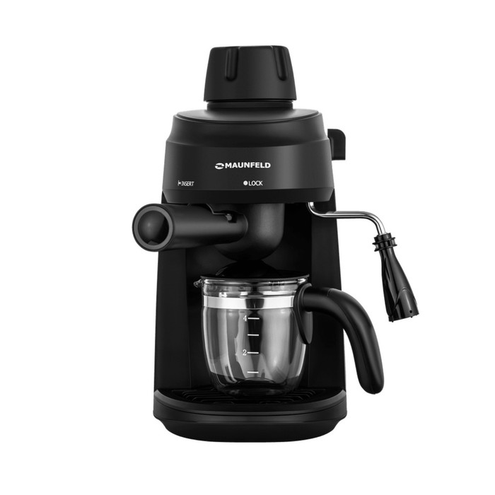 

Кофемашина MAUNFELD MF-733BK, рожковая, 870 Вт, 0,24 л, чёрная