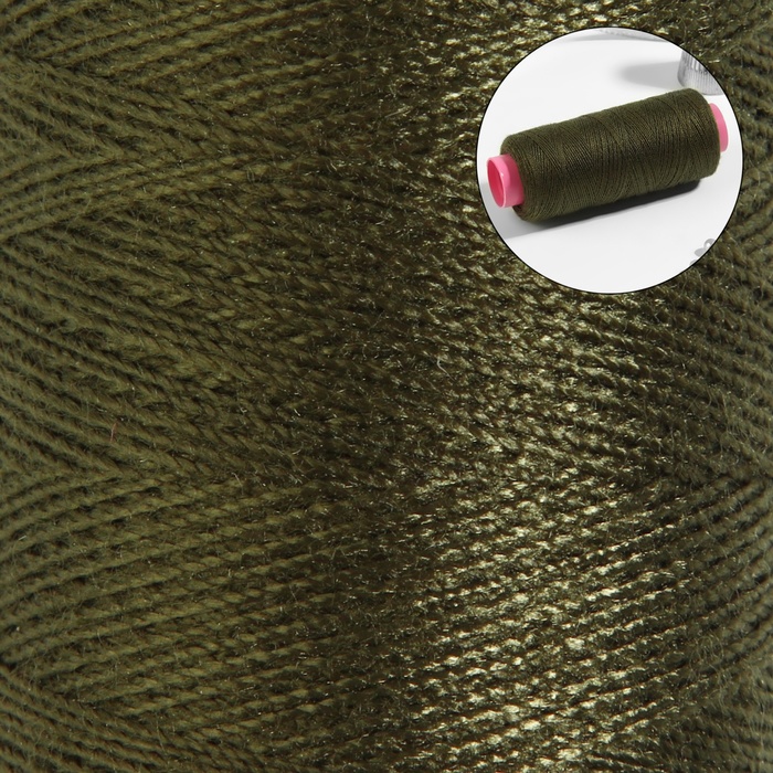

Нитки 40/2, 200 м, цвет тёмный хаки №423