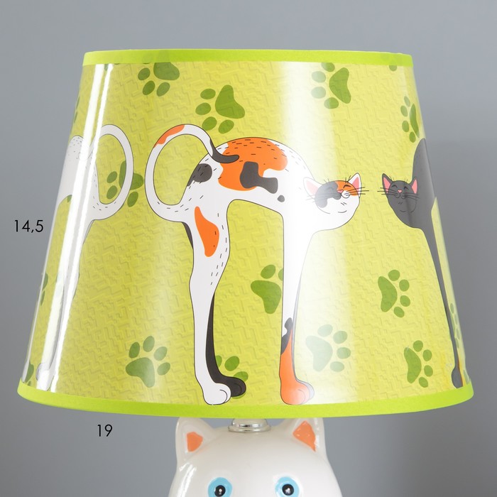 Настольная лампа "Котенок" Е14 15Вт белый  20х20х32 см