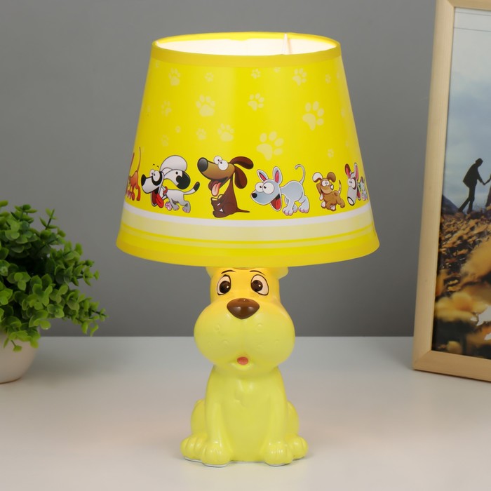Настольная лампа "Бобик" E14 15Вт желтый 18х18х32 см