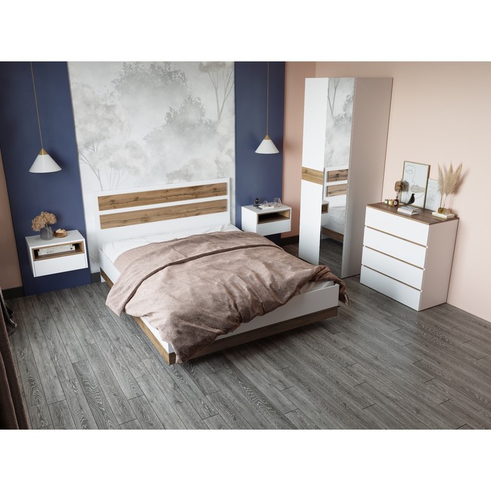 

Кровать парящая Мечта с/м 1600*2000, Белый/Крафт золотой