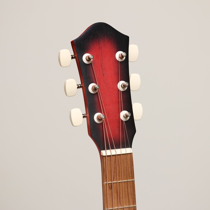 Акустическая гитара "M-213-FL" черное пламя, мензура 650, 6 струнн