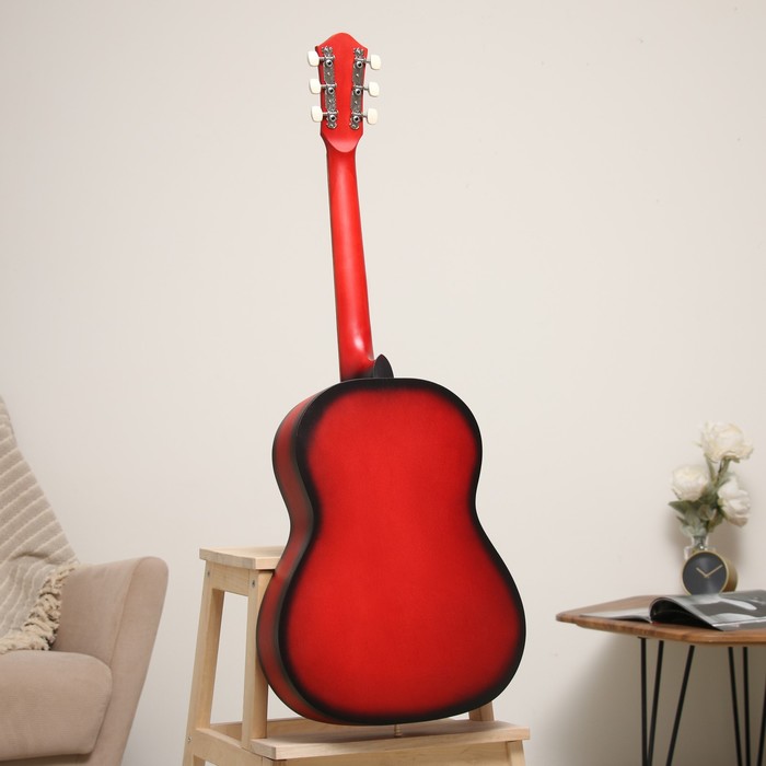 Акустическая гитара "M-213-FL" черное пламя, мензура 650, 6 струнн