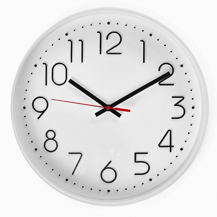 Часы настенные, серия: Классика, плавный ход, d-30.5 см, белые часы настенные белые классика 24 см
