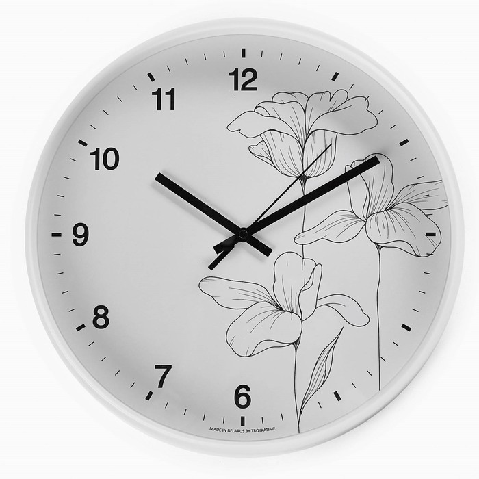 часы картина настенные серия интерьер цветы плавный ход 35 х 60 см Часы настенные, серия: Интерьер, Цветы, плавный ход, d-30.5 см