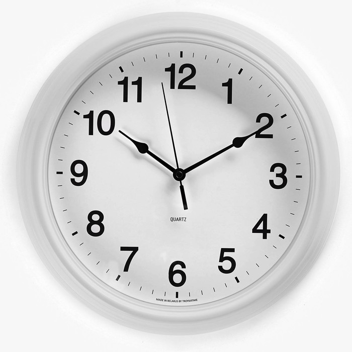 Часы настенные, серия: Классика, плавный ход, d-31 см, белые часы настенные белые классика 24 см