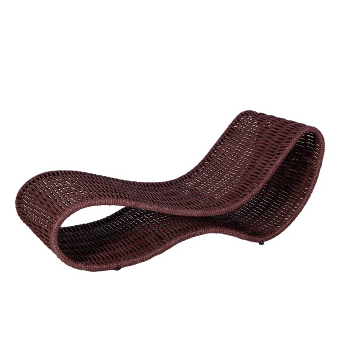 Шезлонг напольный Wave pool, цвет коричневый, цвет подушки МИКС кресло плетеное nova v1 цвет коричневый подушки микс