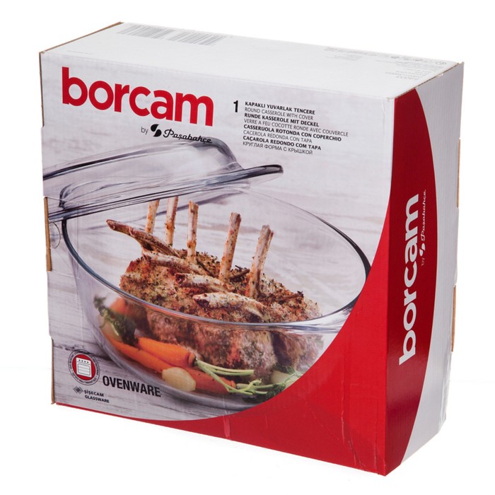 

Ёмкость для запекания Paşabahçe-Borcam с крышкой, 2 л