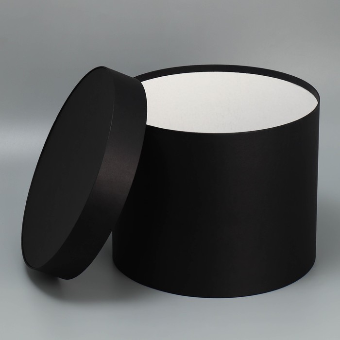 

Коробка подарочная круглая «Чёрная», 30 × 25 см