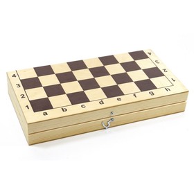 Игра настольная «Шахматы и шашки», деревянная коробка, поле: 29 × 29 см
