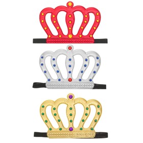 Карнавальная корона "Король" на резинке, цвета МИКС