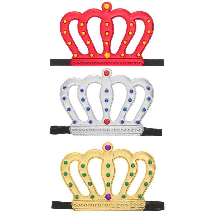 Карнавальная корона «Король» на резинке, цвета МИКС золотая корона на резинке 12261