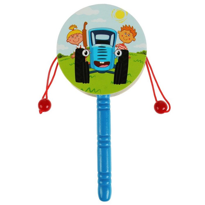 Игрушка деревянная «Бубен-стучалка. Синий трактор» игрушка деревянная вкладыши синий трактор