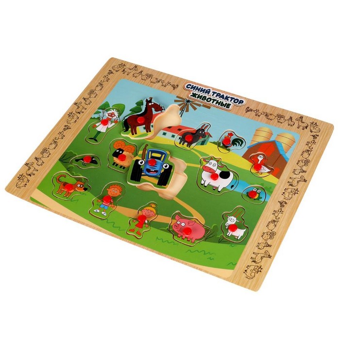 

Игрушка деревянная «Вкладыш. Животные. Синий трактор» 30 × 20 см