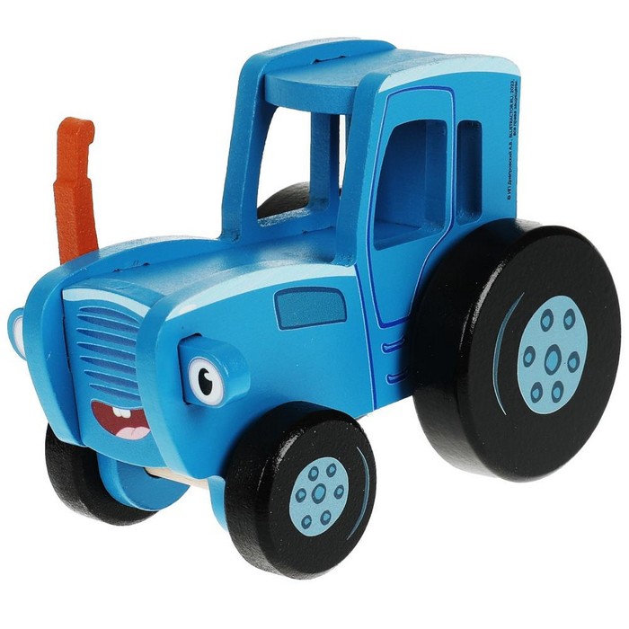 Игрушка деревянная «Объёмная каталка. Синий трактор» 12 см игрушка деревянная объёмная каталка синий трактор 12 см