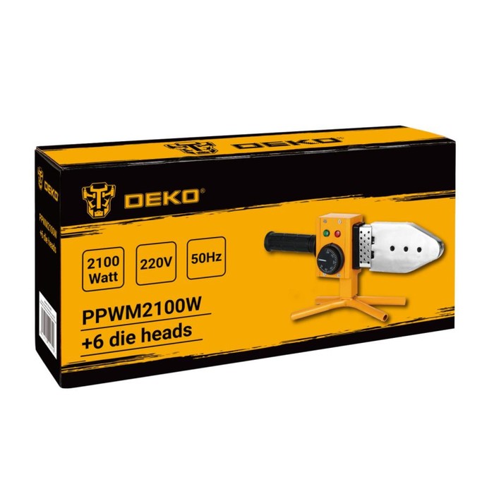 Аппарат для сварки полипропиленовых труб DEKO PPWM2100W 2100 Вт 6 насадок кейс 20-63 мм 967097