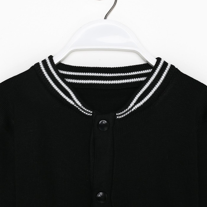 Кардиган для девочек, цвет чёрный, рост 158-164см
