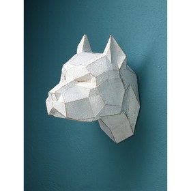 Садовая фигура "Голова собаки", полистоун, 35 см, 1 сорт, Иран