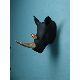 Садовая фигура "Голова носорога", полистоун, 28 см, 1 сорт, Иран