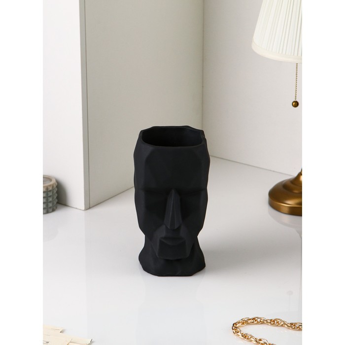 

Органайзер "Лицо", геометрия, полистоун, 27 см, чёрный матовый, Иран, 1 сорт