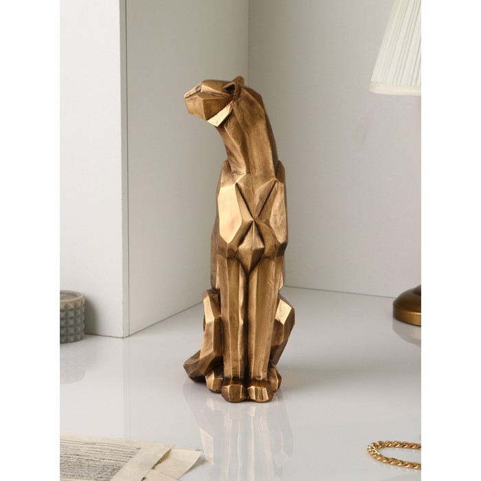 

Фигура "Кошка", геометрия, полистоун, 41 см, золото, 1 сорт, Иран