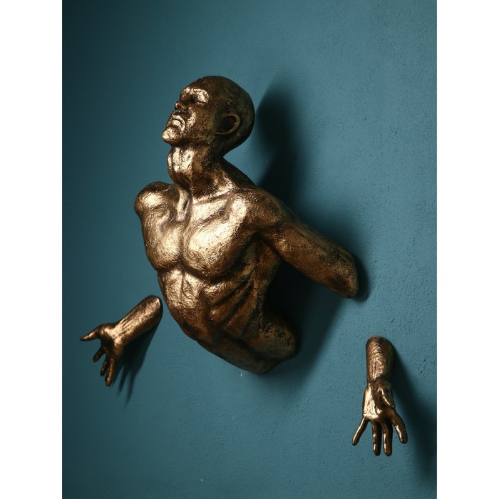 Фигура Фантом, полистоун, 85 см, золото, Иран, 1 сорт