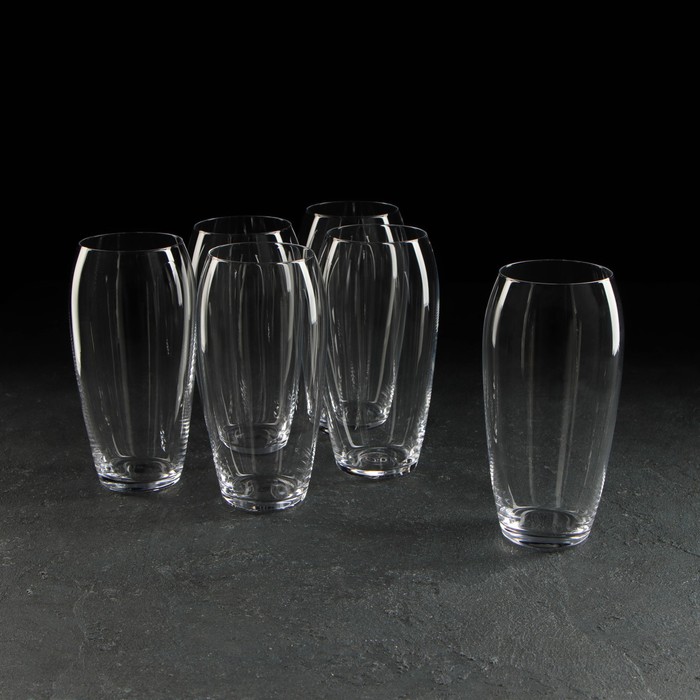 Набор стаканов для воды Carduelis, стеклянный, 470 мл, 6 шт набор стаканов стеклянный casablanca 265 мл 6 шт