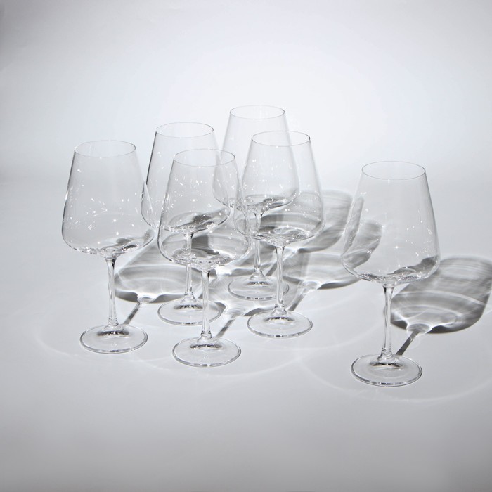 Набор бокалов для вина Corvus, стеклянный, 570 мл, 6 шт набор бокалов для вина naomi corvus 350 мл