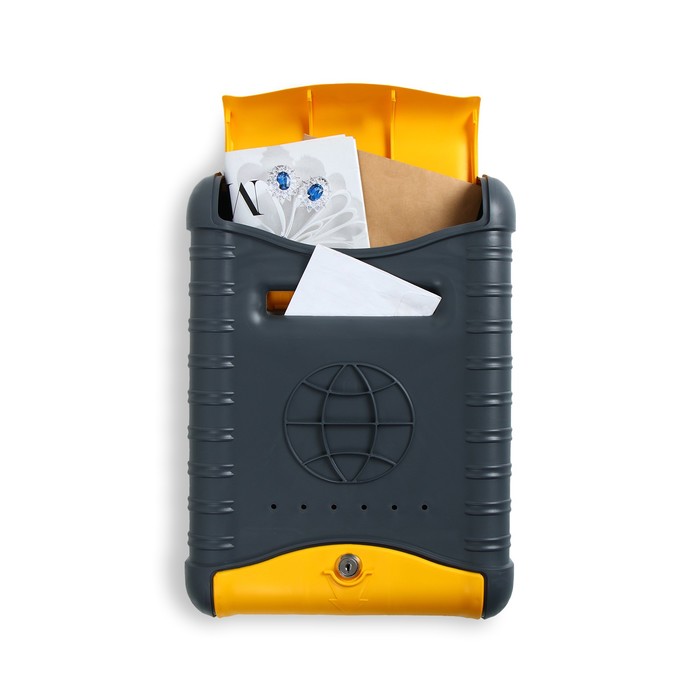 Ящик почтовый, пластиковый, «Стандарт», с замком, серый ящик почтовый пластиковый стандарт с замком серый 1 шт